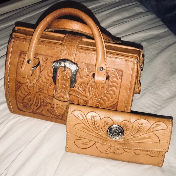 Western Tan Leathered Tool Purse & Wallet - Picture 1 of 2